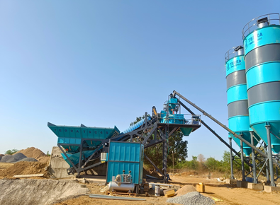 Compact Stationary Concrete Batching Plant
